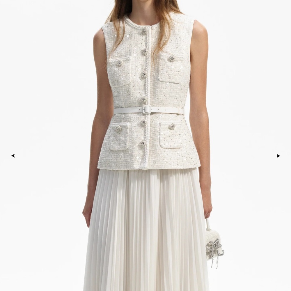 Self-Portrait Tweed Midi Dress US 4